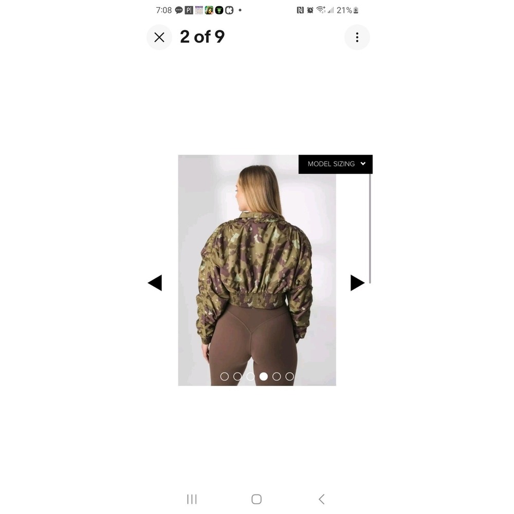 NWT Vitality Balance Athletica Crop Jacket Woodland Size Medium - Picture 2 of 7